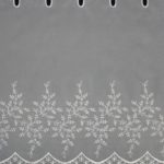 カフェカーテン ししゅう　丈４５㎝　ＦＤ-５９６５５　（小花柄）　ナチュラル